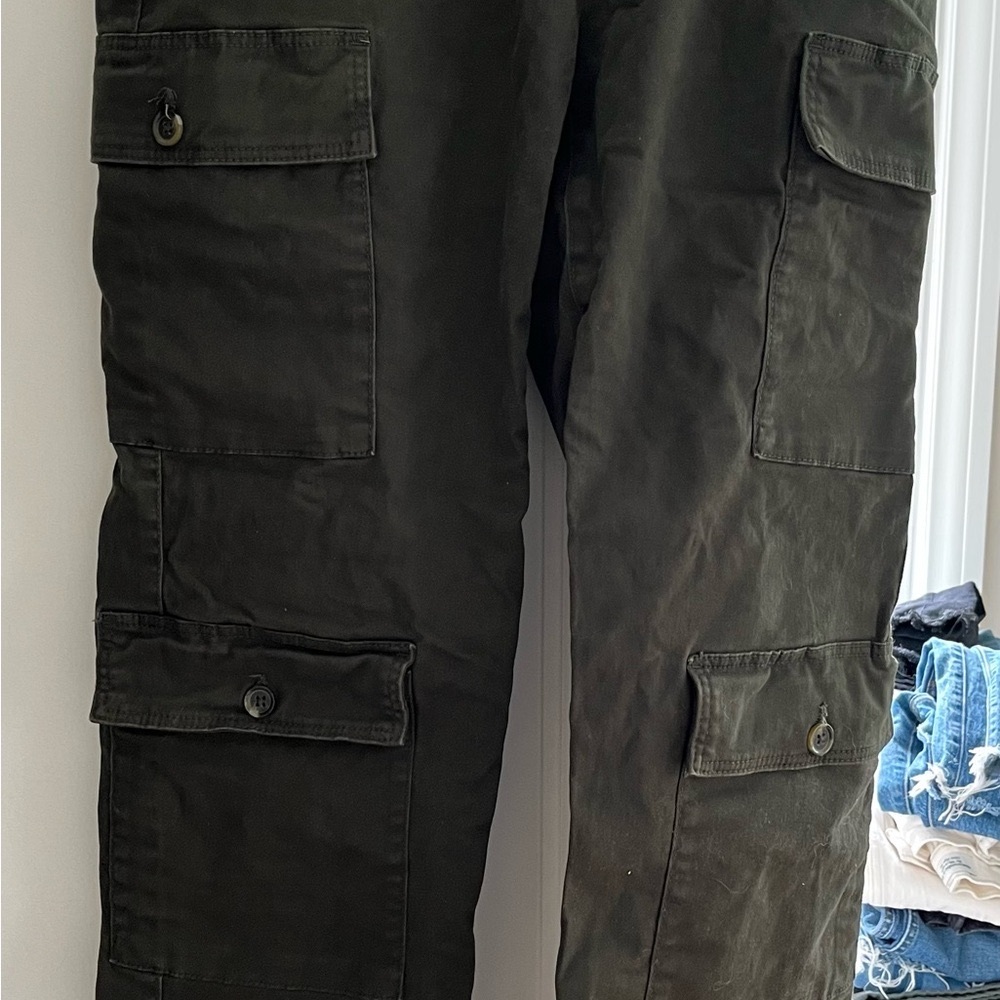H&M Black Cargo Pants with Utility Design